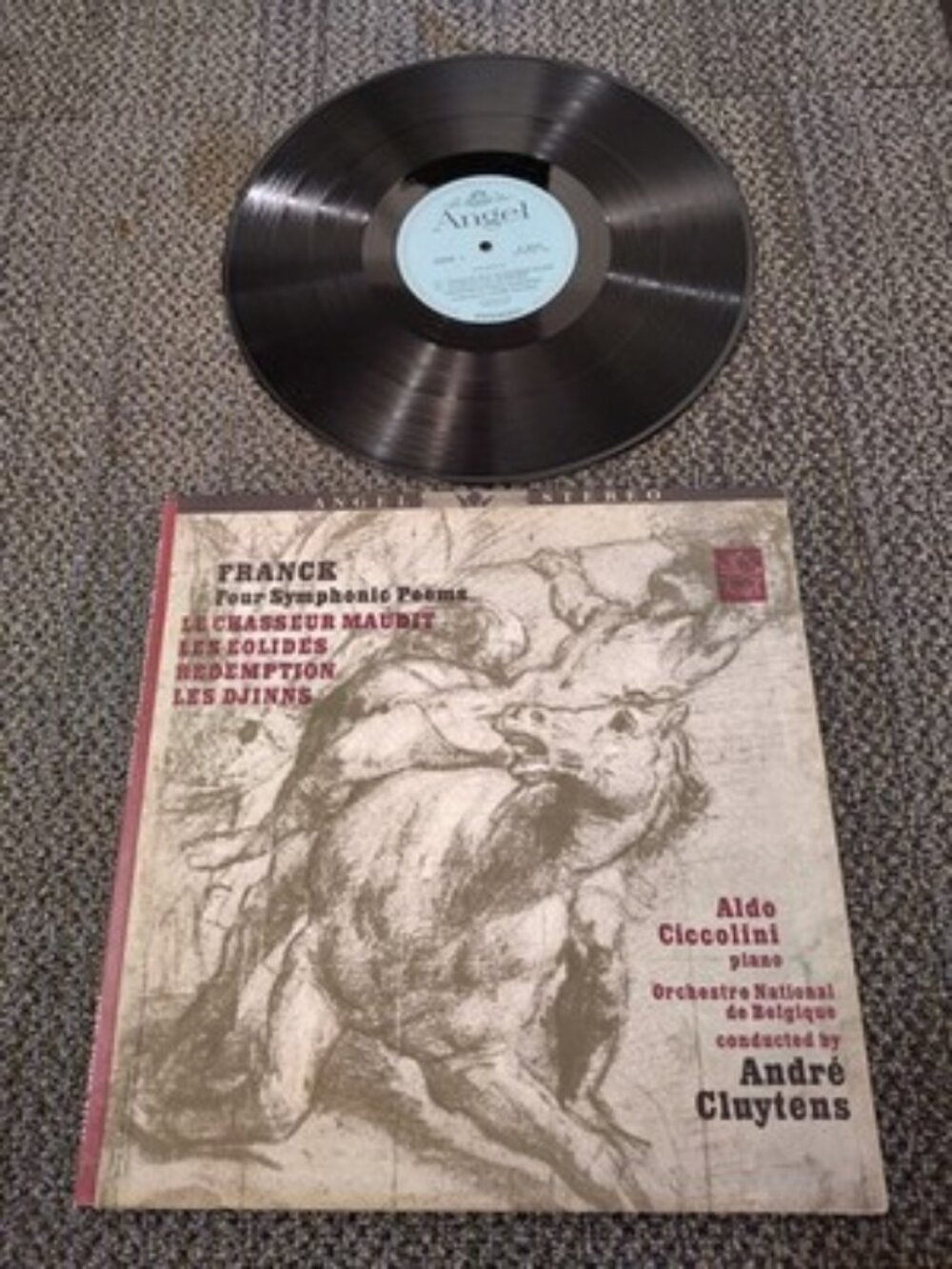 Franck Four Symphonic Poems Orchestre National de Belgique Vinyl LP Angel S36151